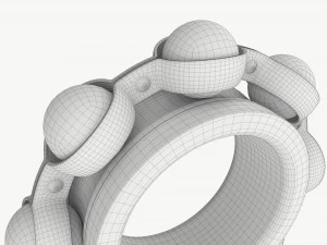 Ball bearing metal 02 3D Model