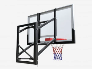 Basketball Shield With A Basket 3D Model