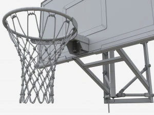 Basketball Shield With A Basket 3D Model
