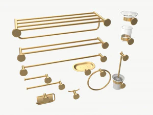Bathroom Accessories Rack Shelf Hanger Wall Mount 3D Model