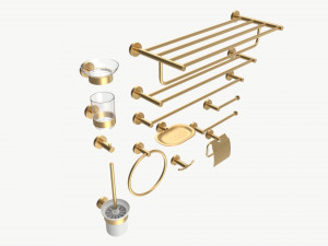 Bathroom Accessories Rack Shelf Hanger Wall Mount Modelo 3D