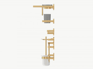 Bathroom Accessories Rack Shelf Hanger Wall Mount Modelo 3D