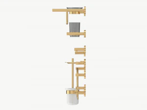 Bathroom Accessories Rack Shelf Hanger Wall Mount 3D Model