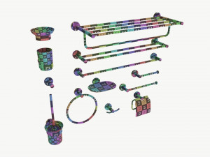 Bathroom Accessories Rack Shelf Hanger Wall Mount Modelo 3D