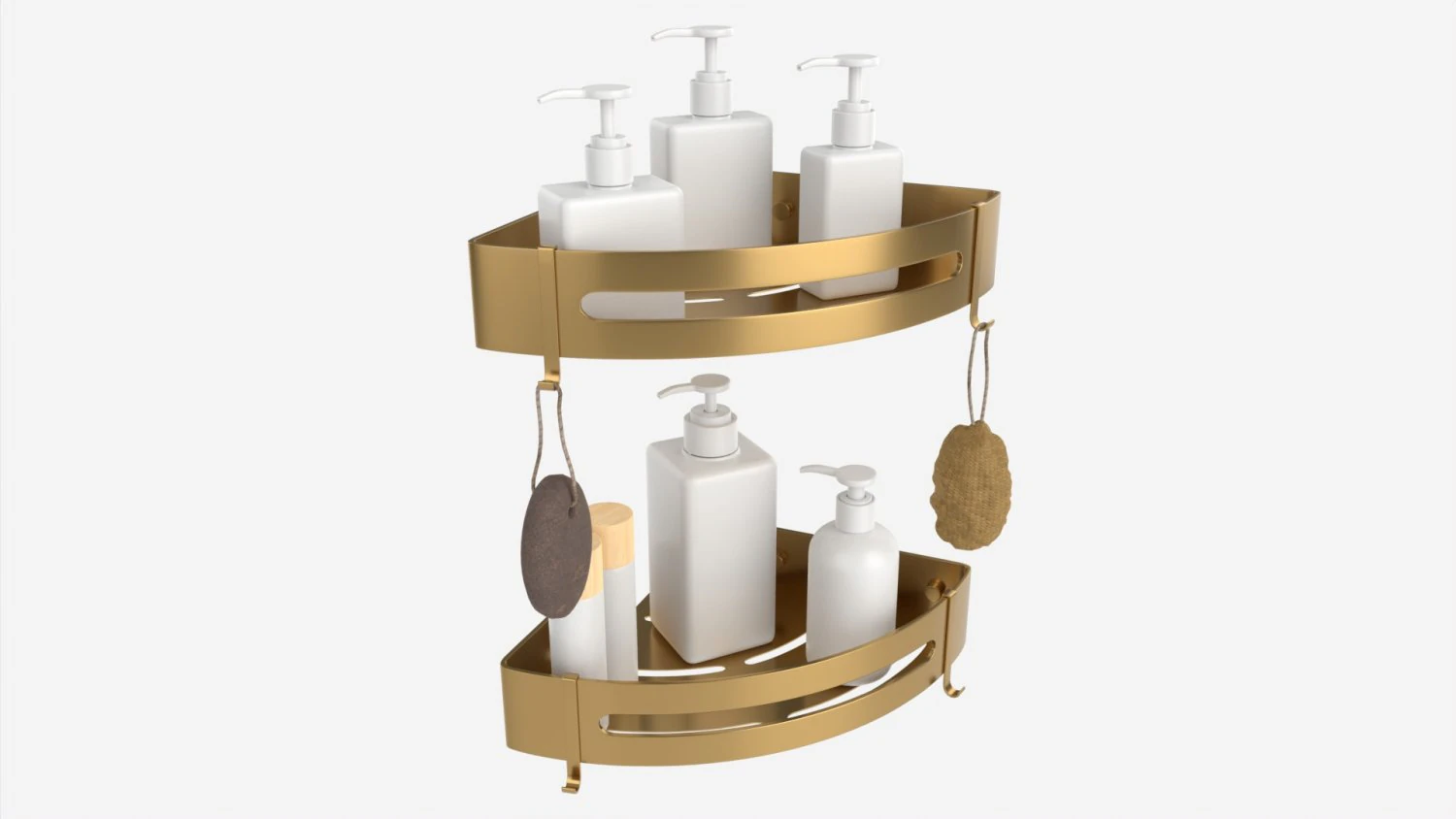 Prateleiras de canto para banheiro 02 Modelo 3D .c4d .max .obj .3ds .fbx .stl .blend 