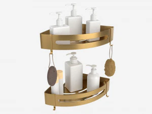 Mensole angolari da bagno 02 Modello 3D