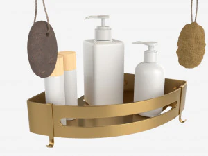 Prateleiras de canto para banheiro 02 Modelo 3D