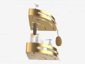 Prateleiras de canto para banheiro 02 Modelo 3D
