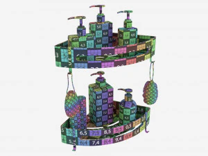 Prateleiras de canto para banheiro 02 Modelo 3D