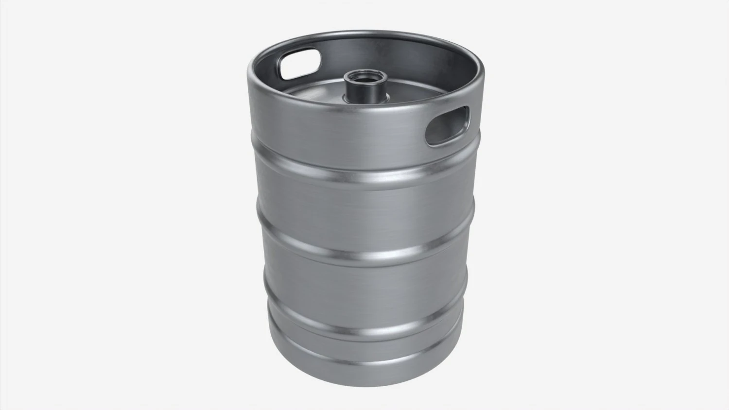 Beer Keg Metal 3D Model .c4d .max .obj .3ds .fbx .stl .blend