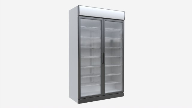 Beverage Cooler Big Double 03 3D Model .c4d .max .obj .3ds .fbx .stl .blend 