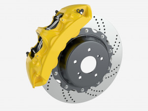 Brake disk with caliper 3D Model