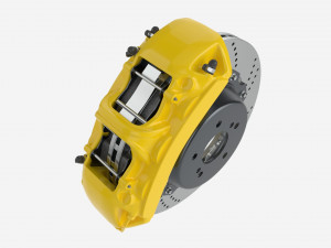 Brake disk with caliper 3D 模型