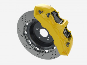 Brake disk with caliper 3D 模型