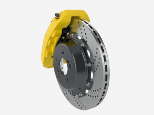 Brake disk with caliper 3D 模型