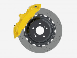 Brake disk with caliper 3D 模型