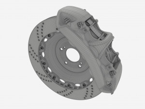Brake disk with caliper 3D 模型