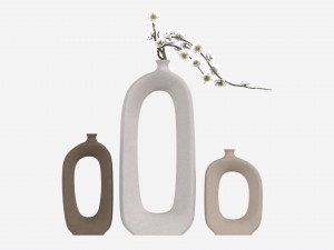 Brushed Ceramic Flower Vases 3Dモデル