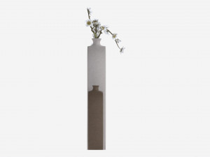 Brushed Ceramic Flower Vases 3Dモデル