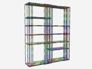 Cattelan Italia Arsenal Design Modular Bookcase 3D Model