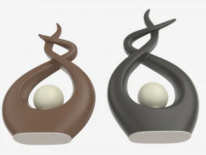 Ceramic Abstract Figurines 3D Model