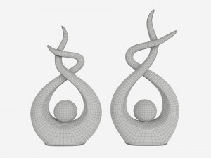Ceramic Abstract Figurines Modello 3D