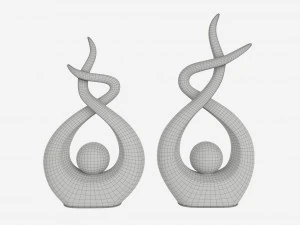 Ceramic Abstract Figurines 3D Model