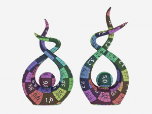 Ceramic Abstract Figurines Modello 3D