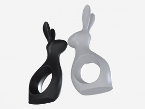 Ceramic Hare Figurines 3D Model