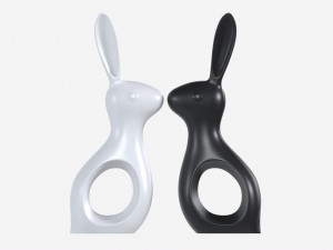 Ceramic Hare Figurines 3D Model