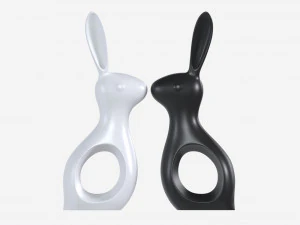 Ceramic Hare Figurines 3D Model
