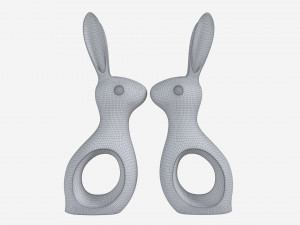 Ceramic Hare Figurines 3D Model