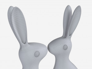 Ceramic Hare Figurines 3D Model