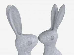 Ceramic Hare Figurines 3D Model