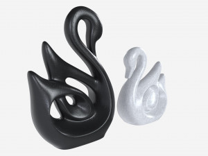 Ceramic Swan Figurines 3D Model
