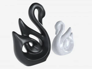 Ceramic Swan Figurines 3D Model