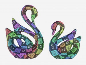 Ceramic Swan Figurines 3D Model