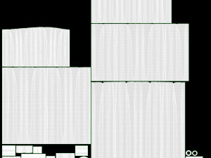 Ceramic white vase set with plants Modelo 3D