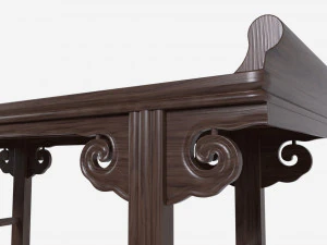 중국식 로우 티 테이블 3D 모델