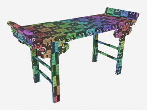 Chinese Low Tea Table 3D मॉडल