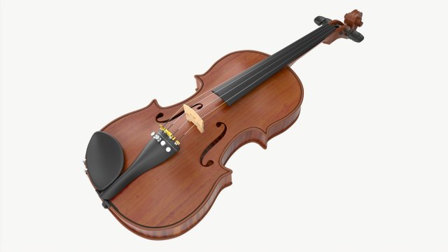 Classic Adult Violin 3D Model .c4d .max .obj .3ds .fbx .lwo .lw .lws