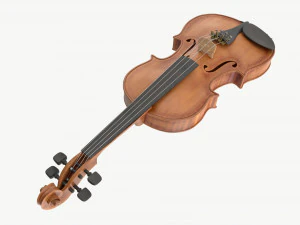 Violino classico per adulti indossato Modello 3D