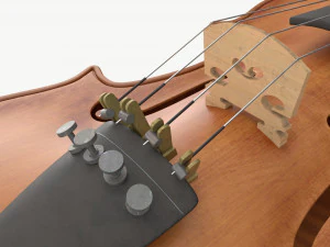 Violino classico per adulti indossato Modello 3D