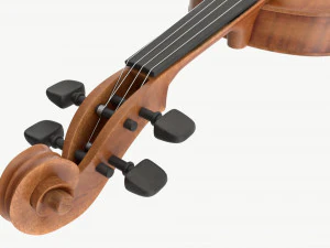 Violino classico per adulti indossato Modello 3D
