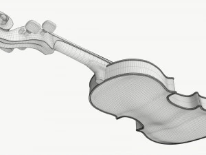 Violino classico per adulti indossato Modello 3D