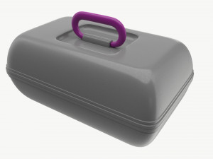 Cosmetic Make-Up Organizer Plastic Box 3D Model