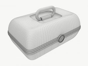 Cosmetic Make-Up Organizer Plastic Box 3D Model