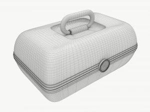 Cosmetic Make-Up Organizer Plastic Box 3D Model