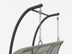 Double Steel Garden Hanging Chair Modello 3D