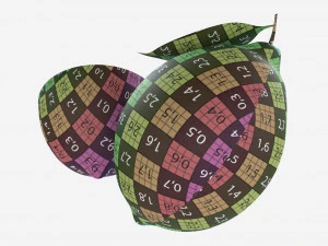 Fresh lemon with slice and leaf green 3D Model